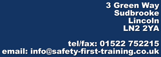 Safety First - Call 01522 752215